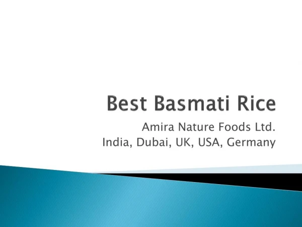 best basmati rice