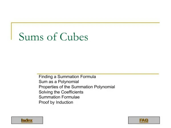 Sums of Cubes