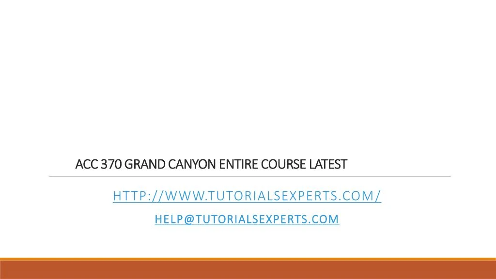 acc 370 grand canyon entire course latest