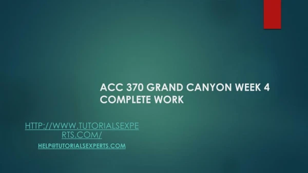 ACC 370 GRAND CANYON WEEK 5 COMPLETE WORK