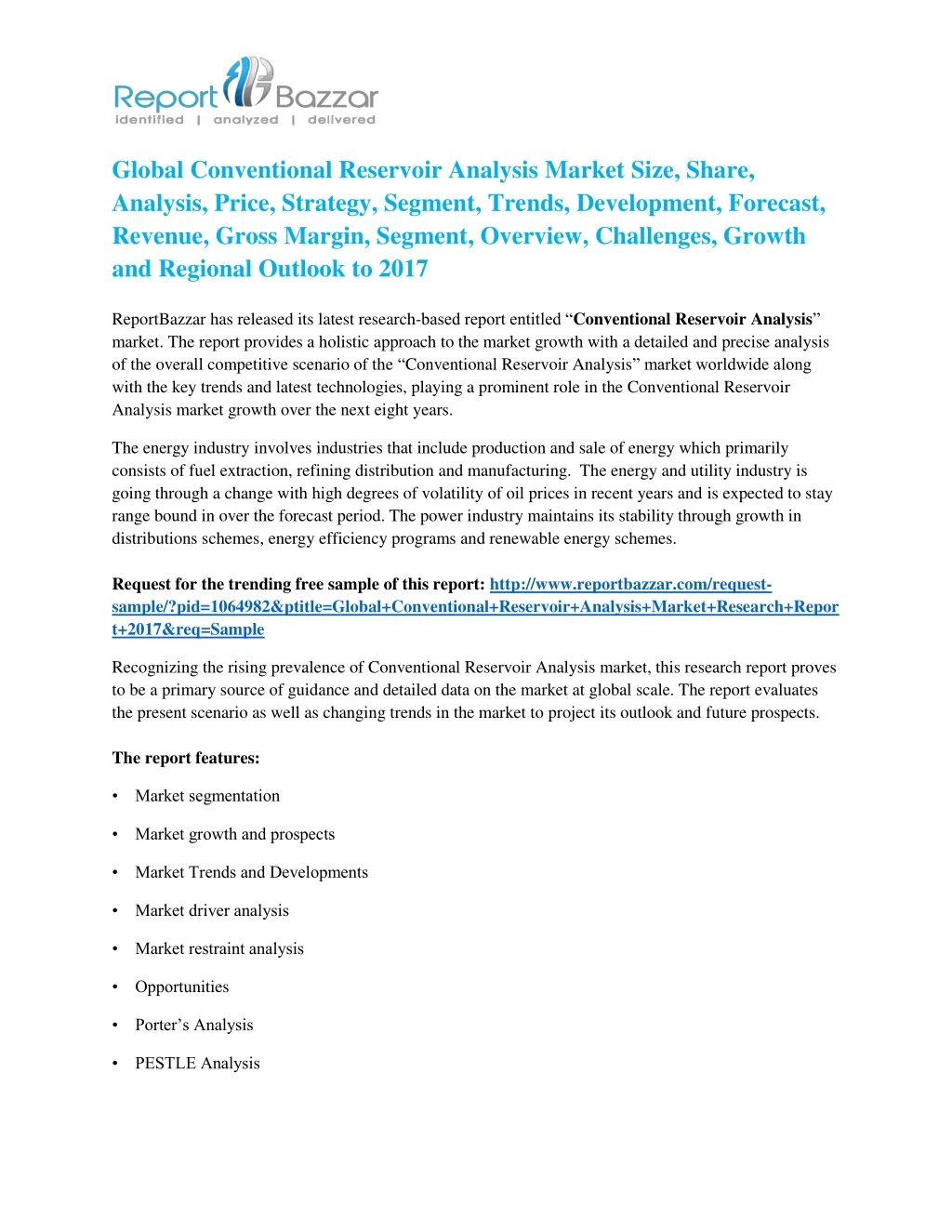 global conventional reservoir analysis market