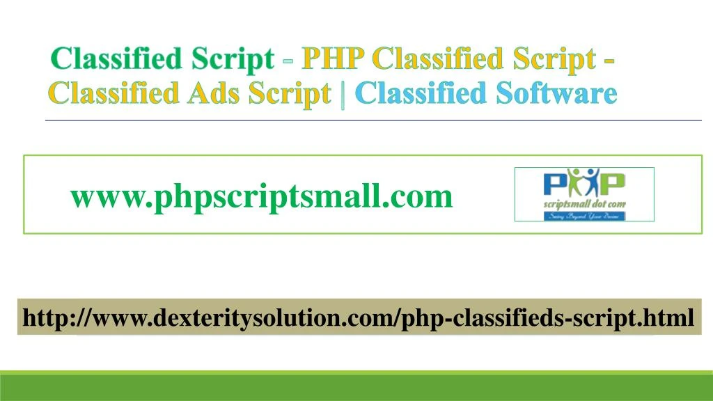 classified script php classified script