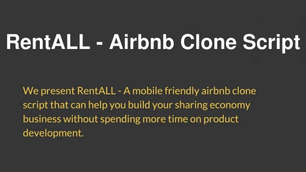 Best Airbnb Clone Script | Sharing Economy Script | Airbnb Clone - RentALL