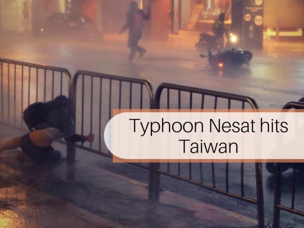 Typhoon Nesat makes landfall in Taiwan