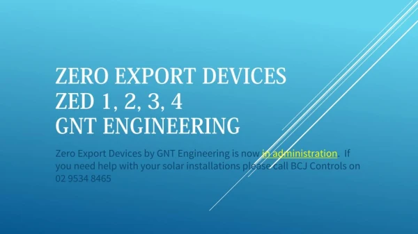 Zero Export Devices ZED 1, 2, 3, 4 | GNT Engineering | ComAp MainsPro | Inteli Pro