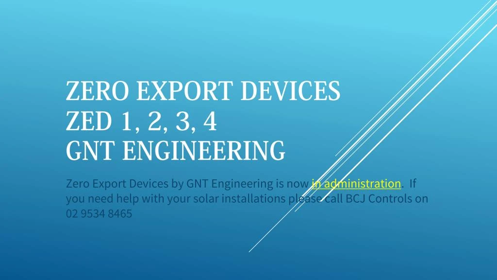 zero export devices zed 1 2 3 4 gnt engineering
