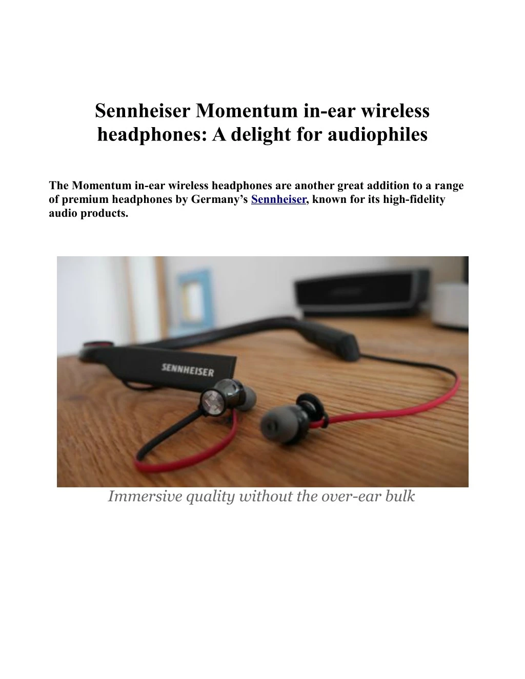 sennheiser momentum in ear wireless headphones
