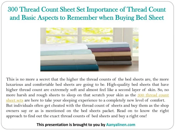 300 Thread Count Sheet Set Importance of Thread Count and Basic Aspects to Remember when Buying Bed Sheet