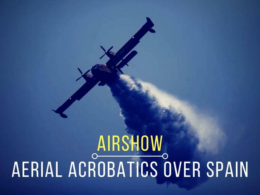 airshow aerial acrobatics over spain