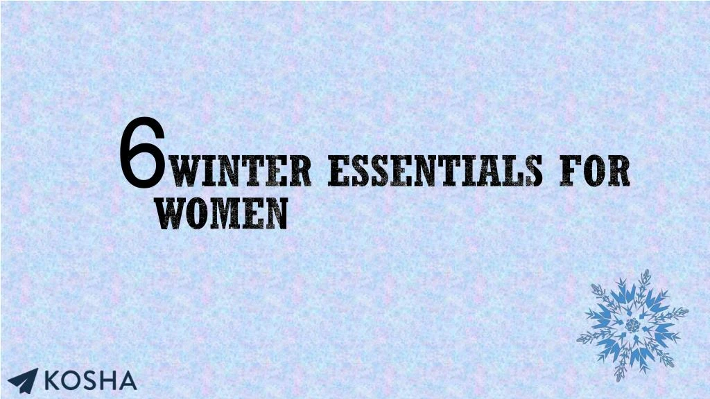 winter essentials for women