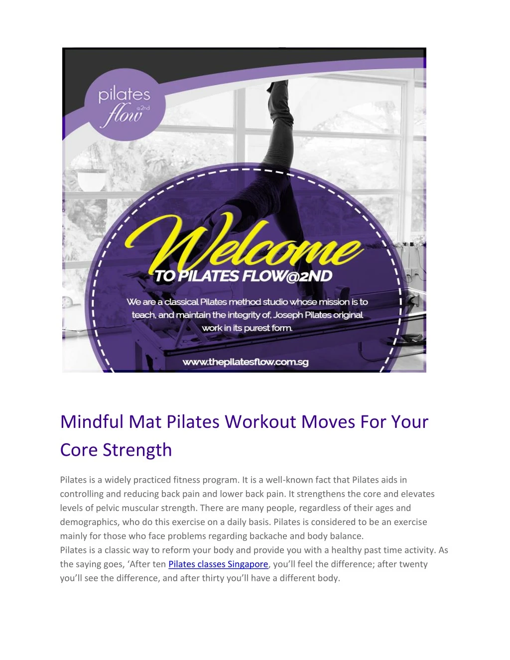 mindful mat pilates workout moves for your core