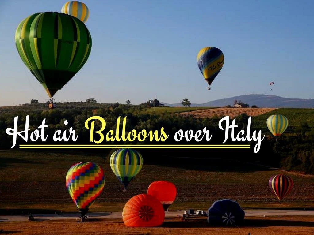 hot air balloons over italy