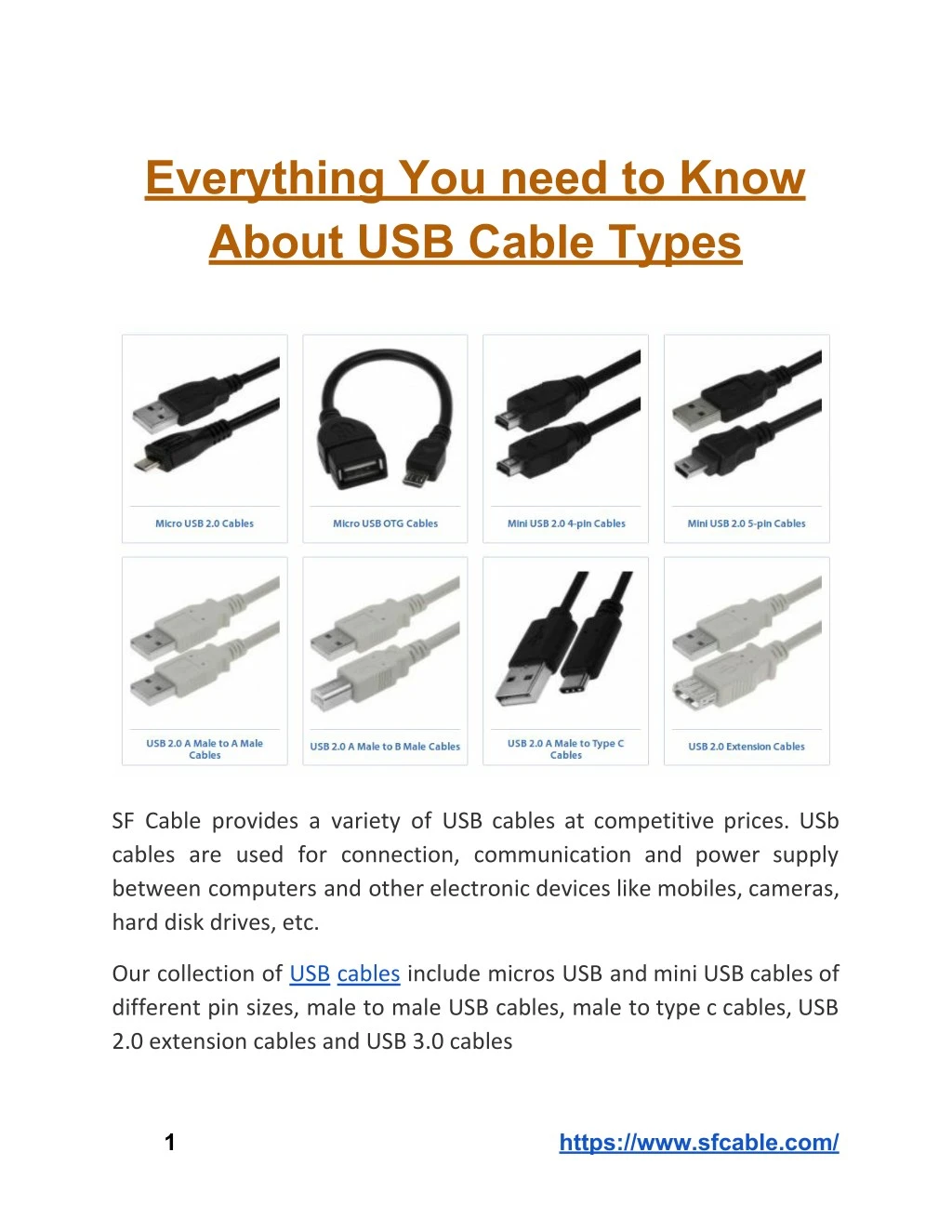 everything you need to know about usb cable types