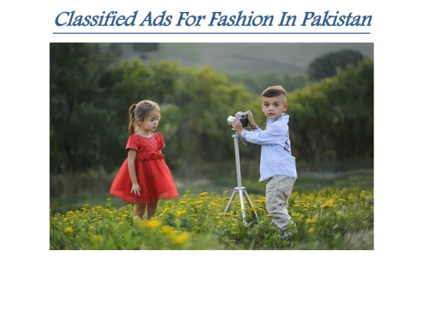 Classified Ads for fashion in Pakistan