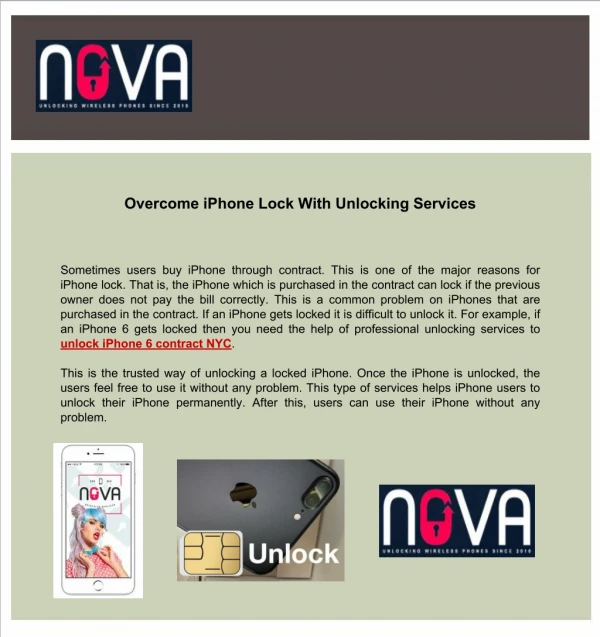 Overcome iPhone Lock With Unlocking Services