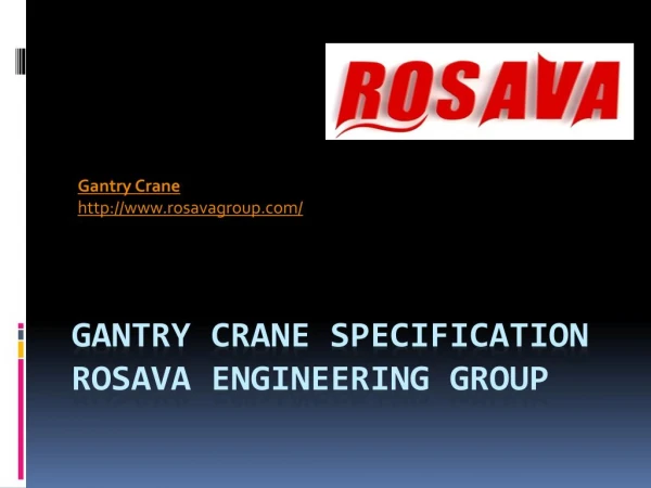 Gantry Crane Specification
