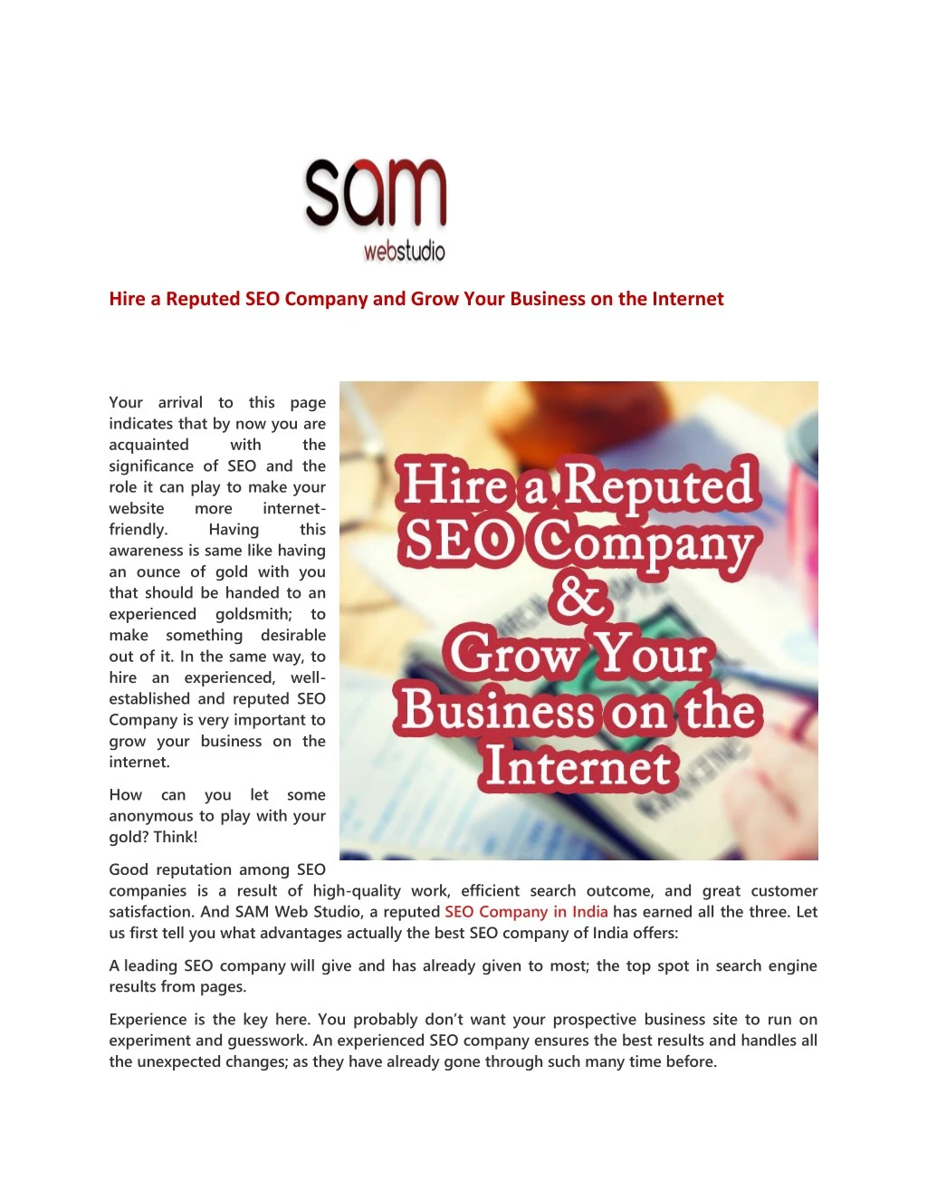 hire a reputed seo company and grow your business