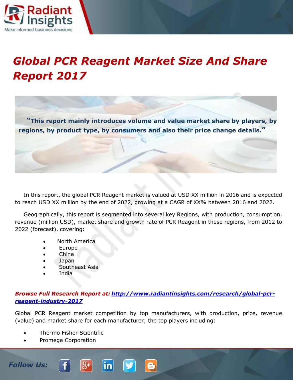 global pcr reagent market size and share report