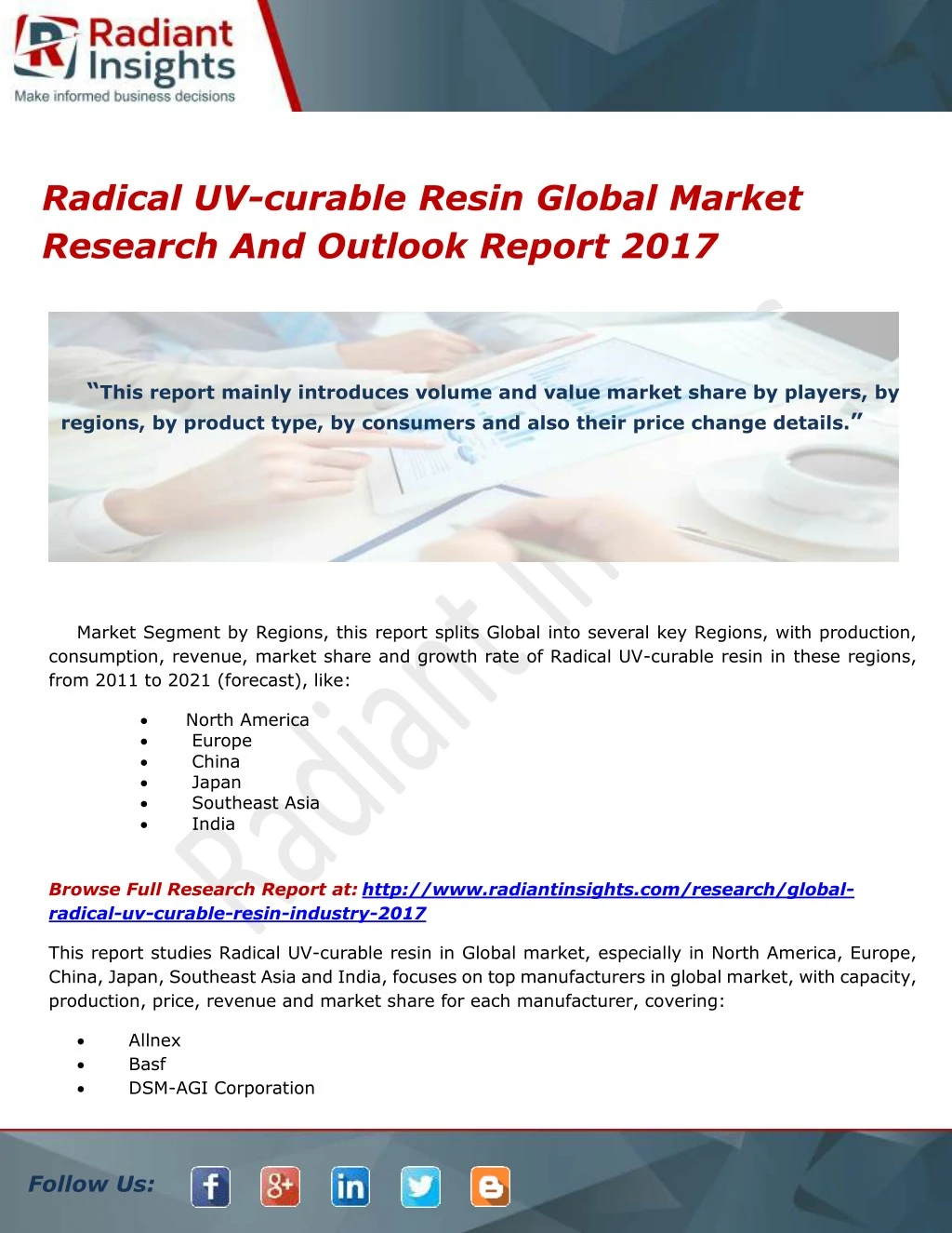 radical uv curable resin global market research