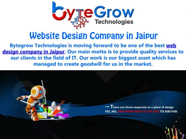 Exceptional Web Design Company in Jaipur | Bytegrow Technologies