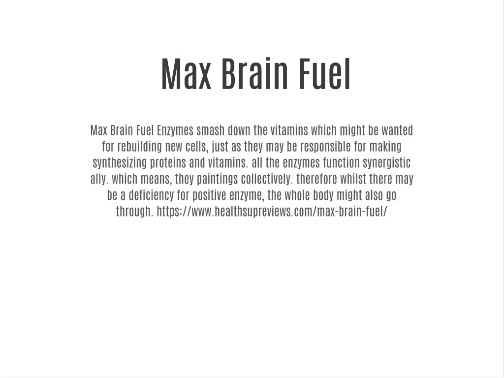 max brain fuel max brain fuel