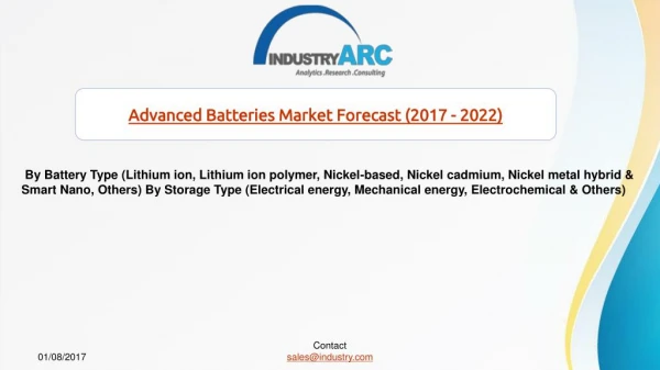 Advanced Batteries Market Anticipates North America to Deliver Most Future Advances in Battery Technology