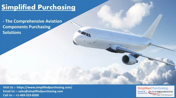 Simplified Purchasing – Know about our various aviation part purchasing solution