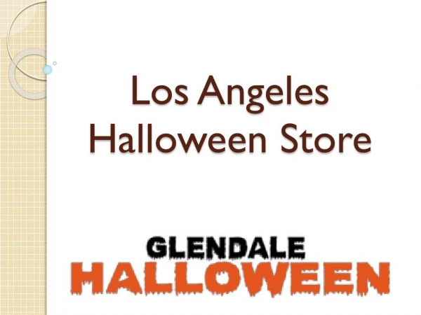 Los Angeles Halloween Store