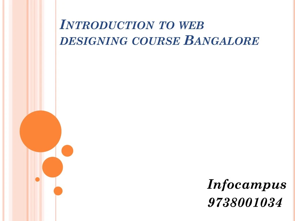 i ntroduction to web designing course b angalore