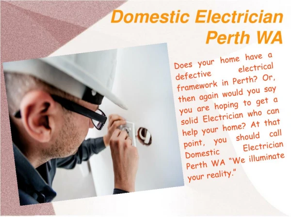 Domestic Electrician Perth WA