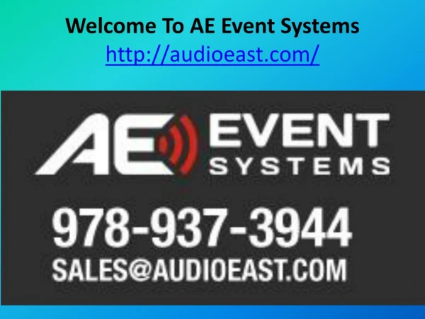 Welcome To AE Event Systems