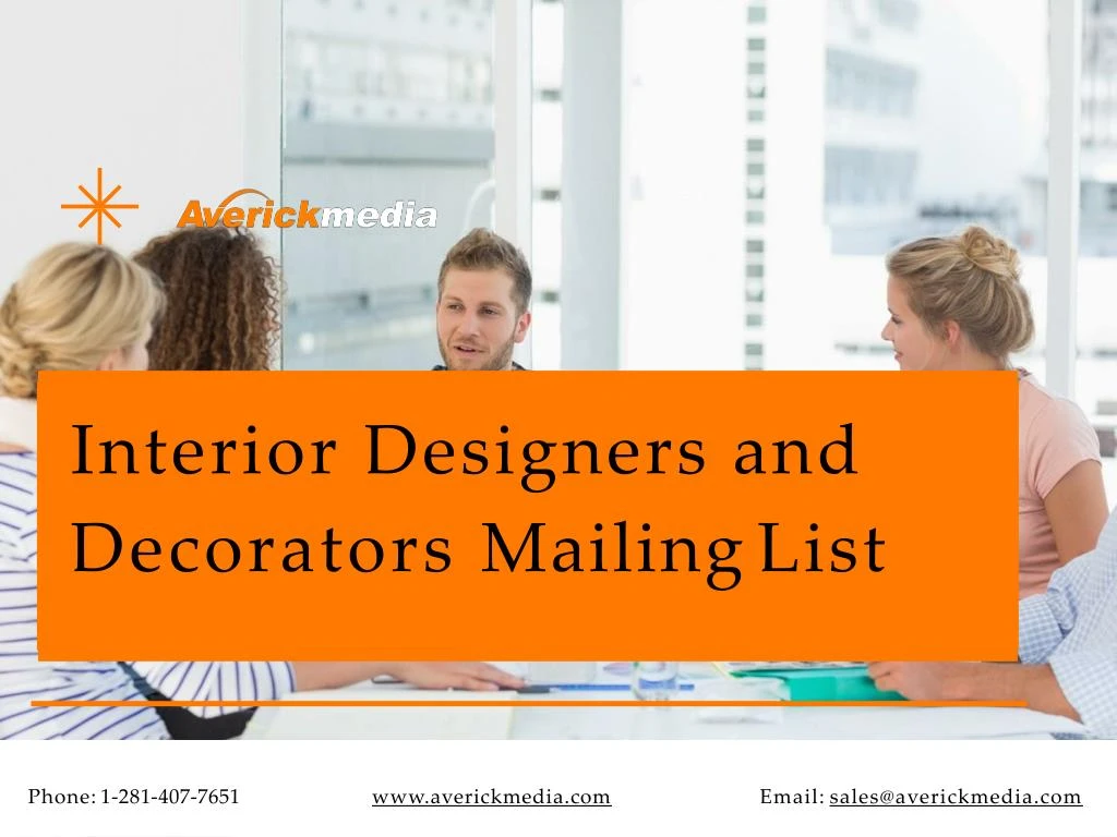 interior designers and decorators mailing list