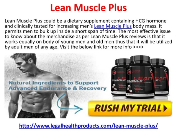 How Does Lean Muscle Plus Works and Where To Buy?