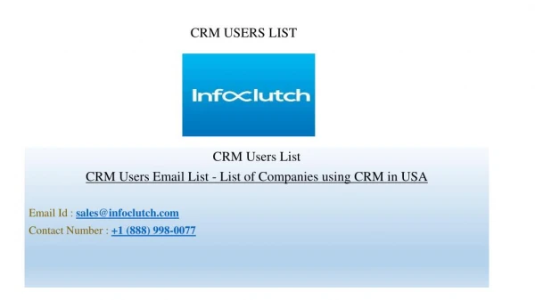 CRM users email list