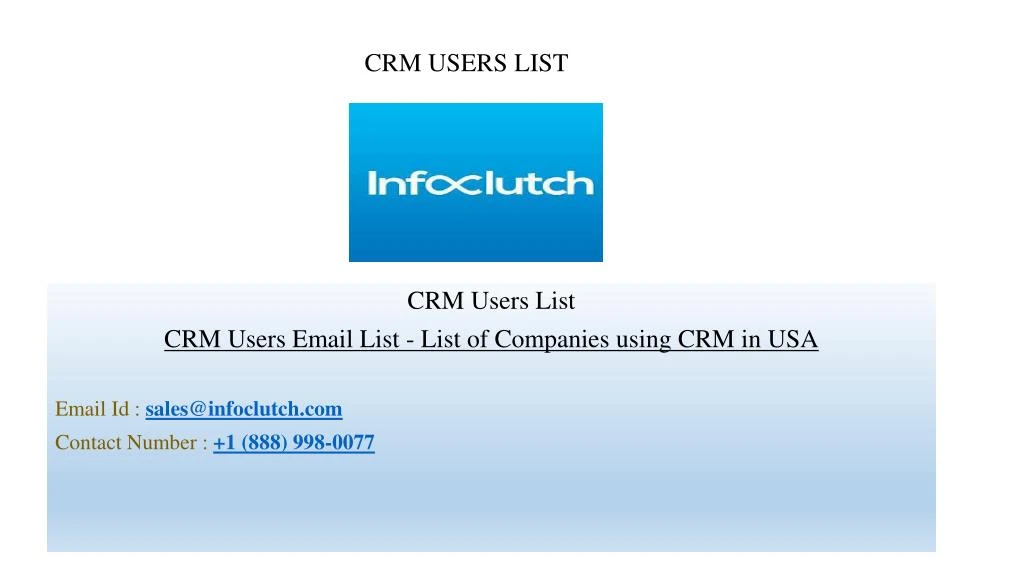 crm users list