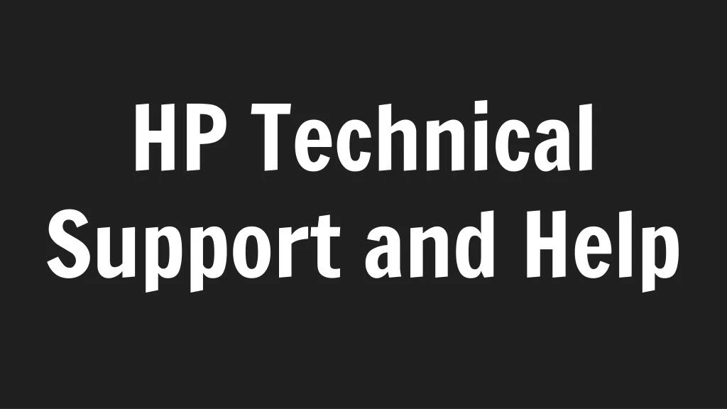 hp technical support and help