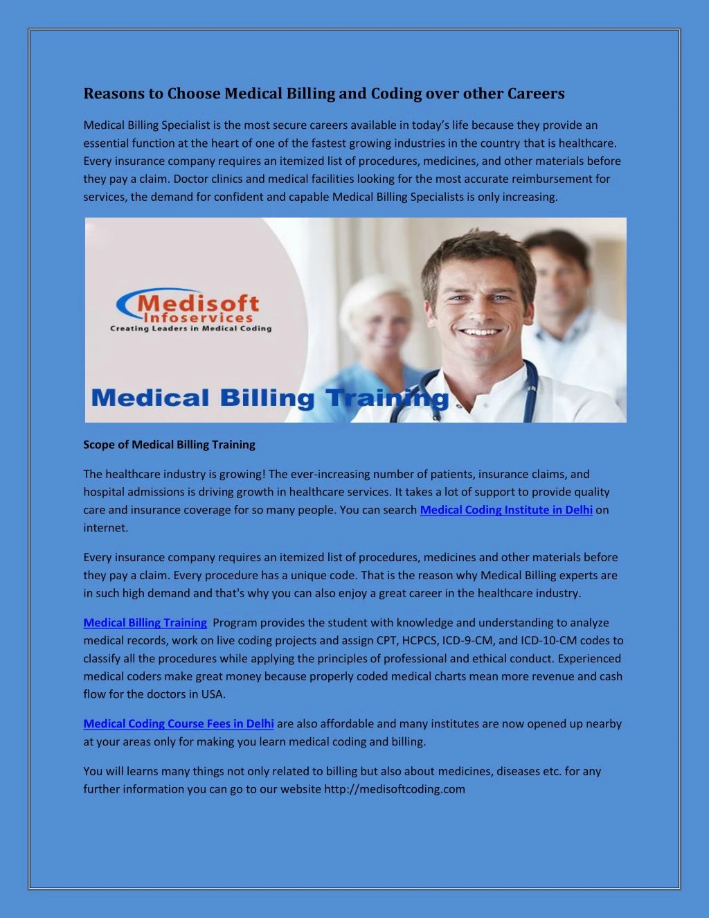 reasons to choose medical billing and coding over