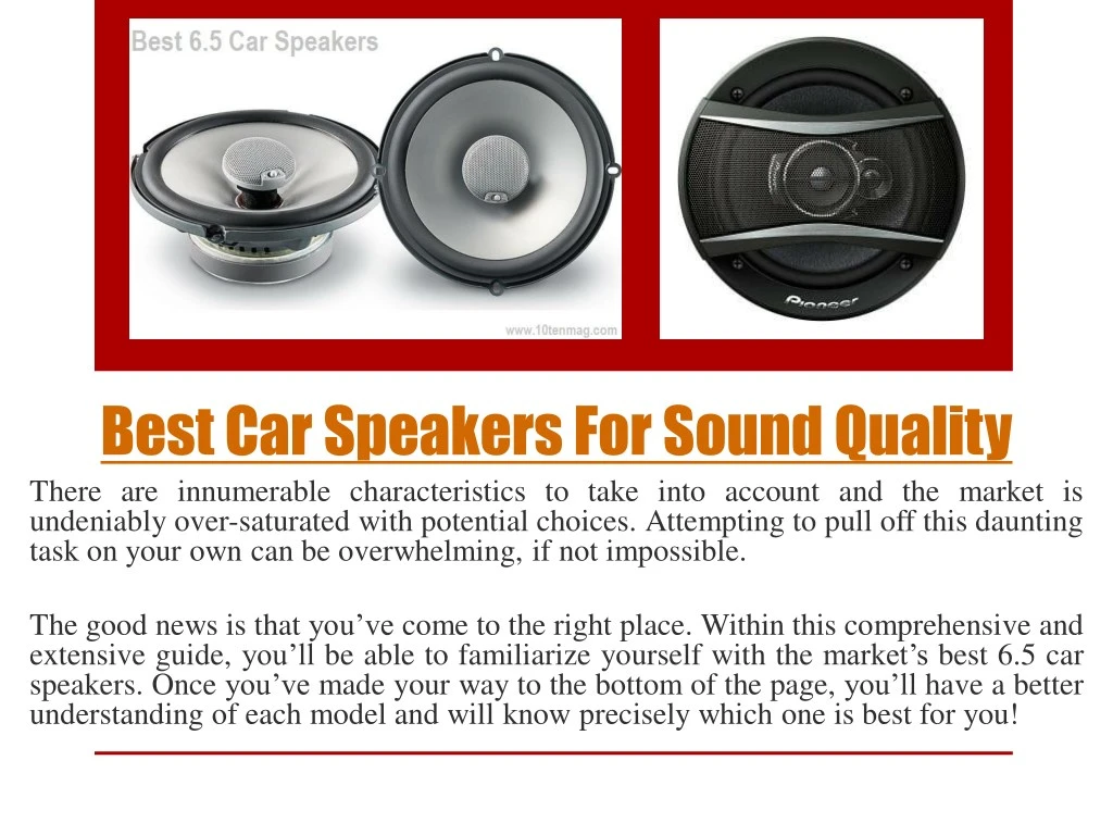 best car speakers for sound quality there