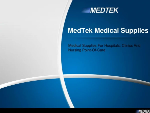 MedTek Medical Supplies - Cholesterol Testing Kit