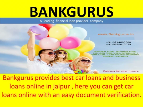 Attractive Business Loan in Jaipur