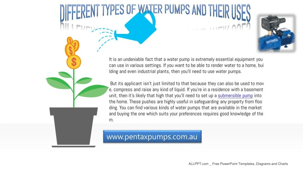 different types of water pumps and their uses