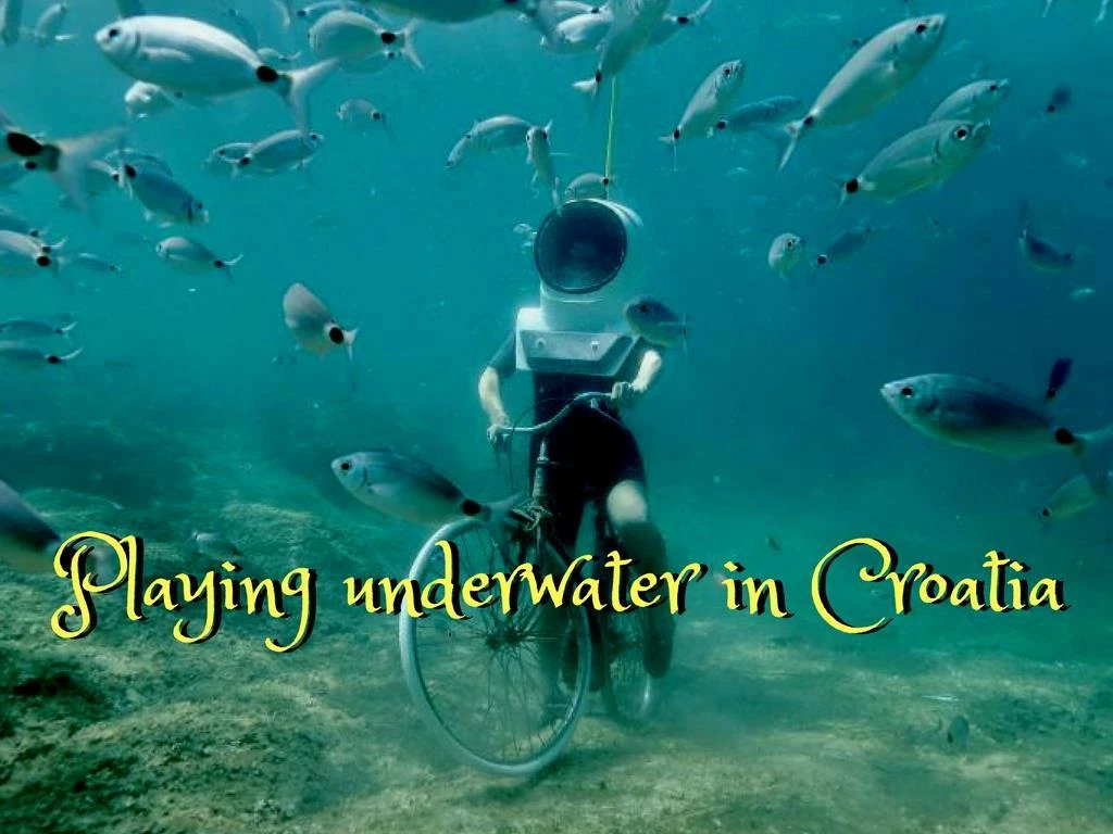 playing underwater in croatia