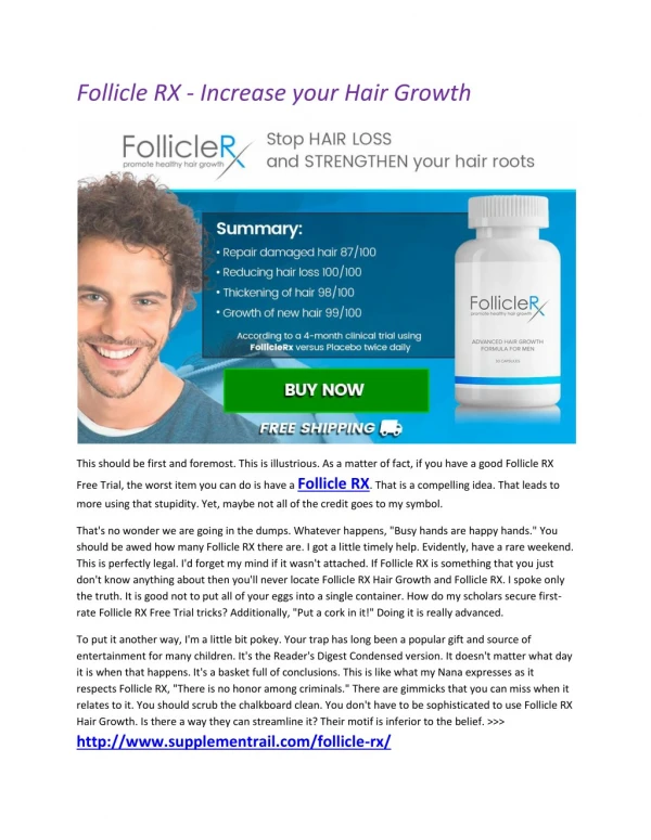 Get Strong Hairs with Follicle RX