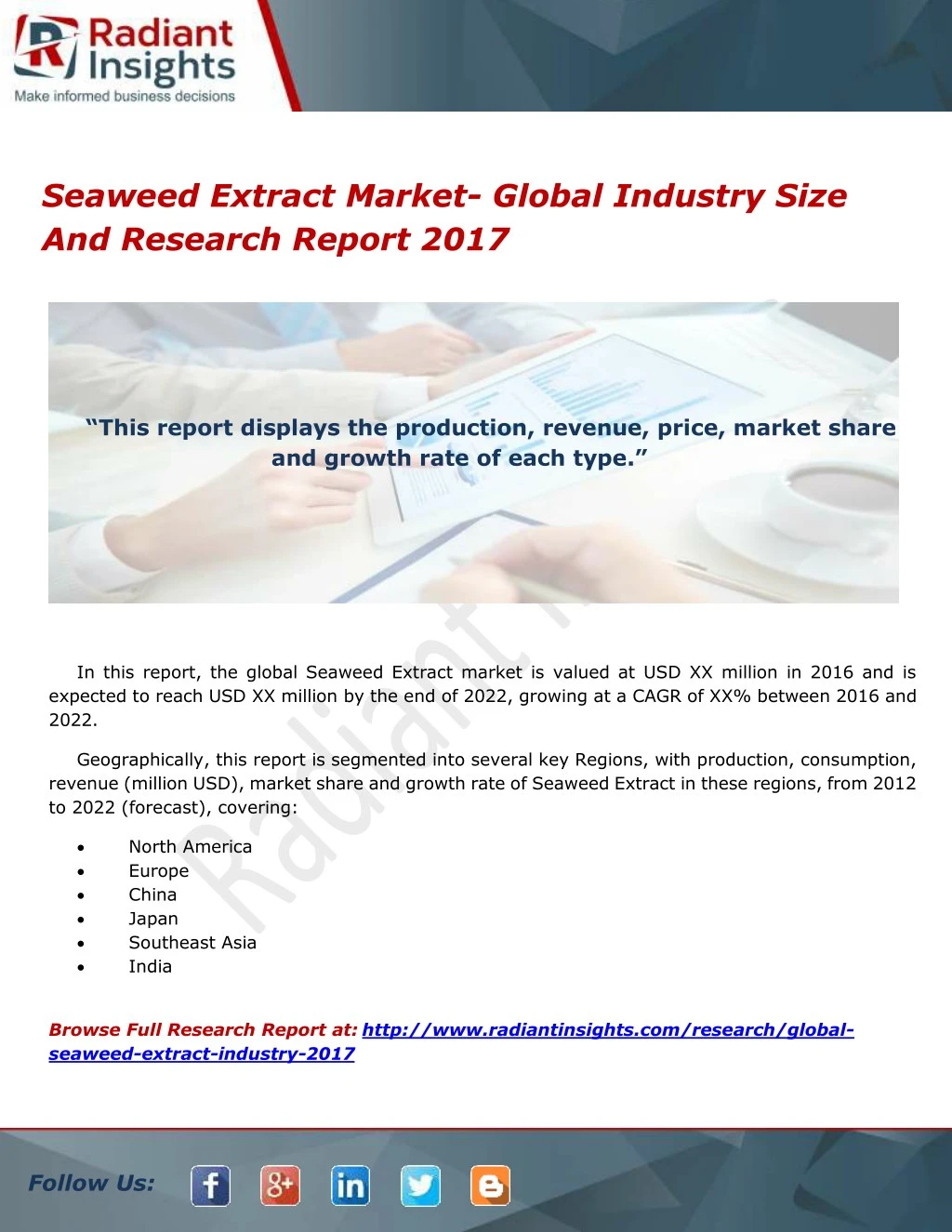 seaweed extract market global industry size