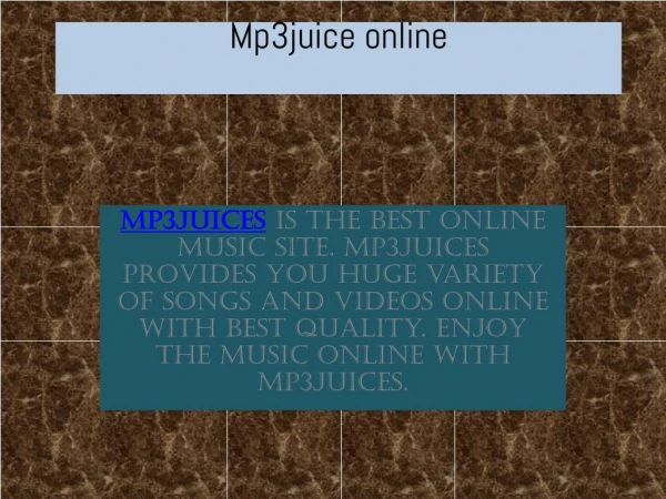 Mp3juice Online