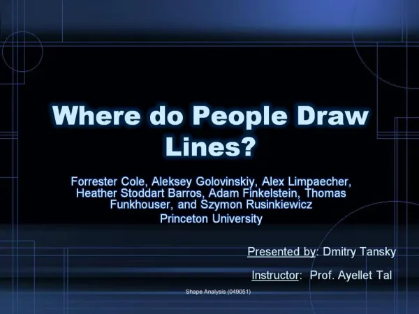 Where do People Draw Lines
