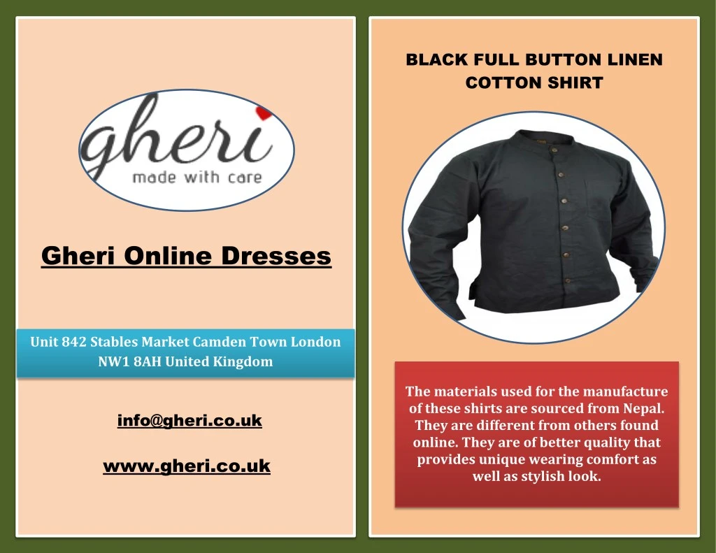 black full button linen cotton shirt