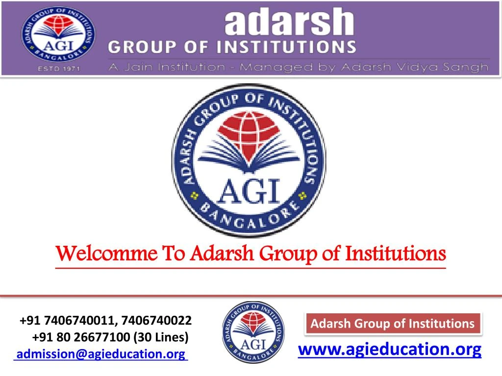 welcomme to adarsh group of institutions