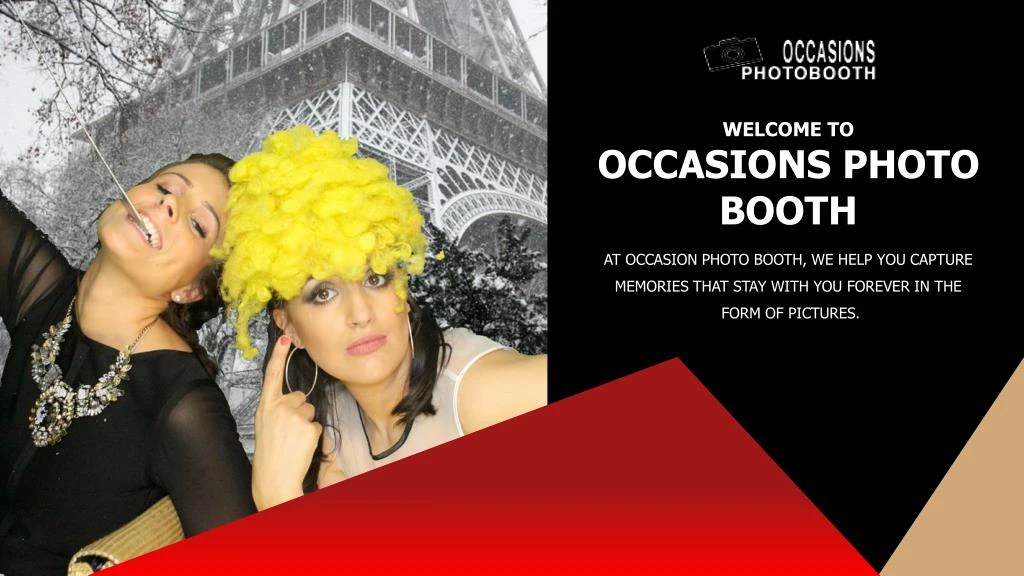 welcome to occasions photo booth