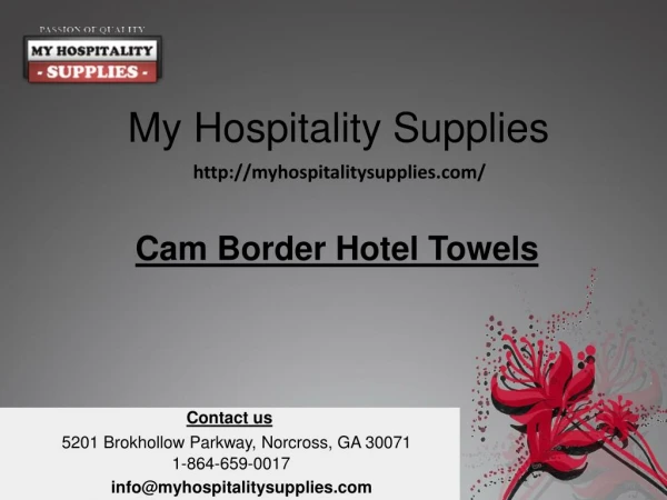 Cam border Hotel towels